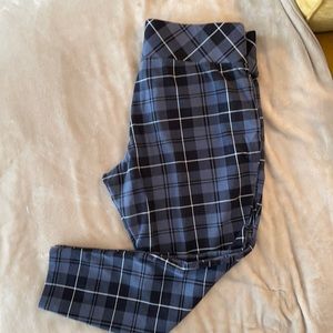 Torrid SLIM FIX PIXIE PANT - GREY PLAID